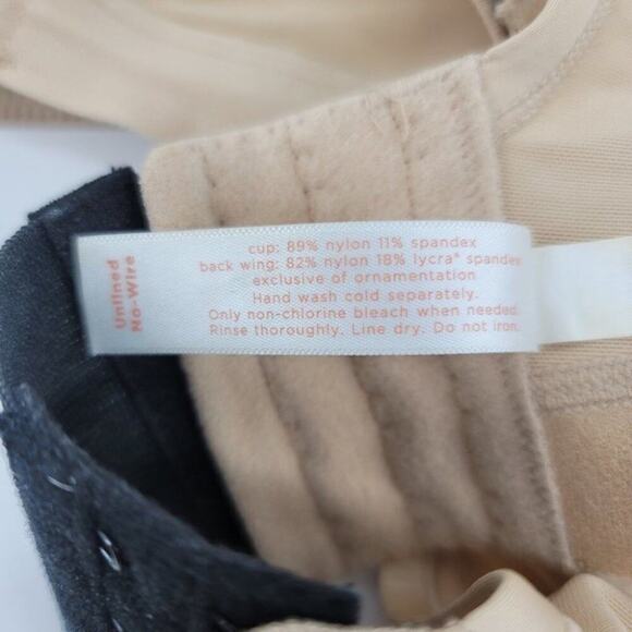 Cacique Unlined No Wire Full Coverage Thick Strap Nude Bra Size 50DD - Picture 4 of 4